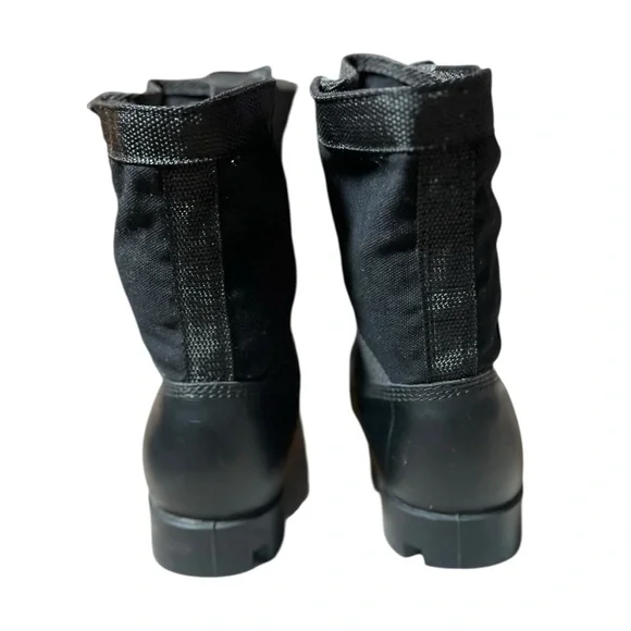 🖤 Black Leather Combat BootsMen’s 13W ‎ Lace-Up Lug Sole